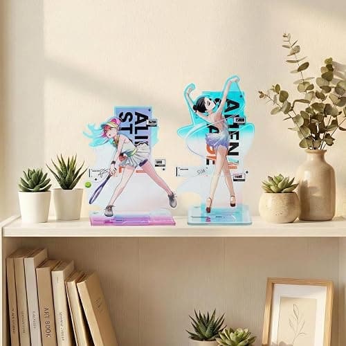 YJacuing Alien Stage Passion Love Series Holographic Acrylic Stand Figure, Official ALNST 3rd Anniversary Collectible Anime Merch (Mizi) | Official, ALNST, 3rd Anniversary Merch, Holographic, Anime Standee, Desk and Shelf Decor thumbnail 5