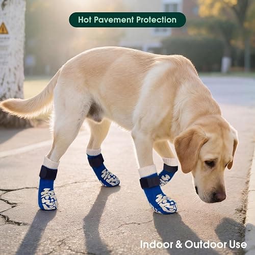 Kuoser Dog Socks for Hardwood Floors, Anti Slip Dog Dog Recovery Boot to Prevent Licking Paws, Grippers for Senior Dogs, Non Slip Paw Protectors for Small Medium Large Dogs thumbnail 7