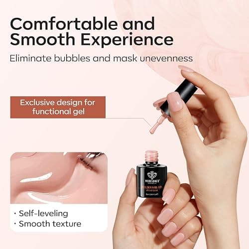 Modelones Builder Gel 6 Colors, 8-in-ONE Pink Red Brown Gel Builder for Nails, Hard Gel Nail Strengthener Extension Color Base Builder Gel in a Bottle thumbnail 7