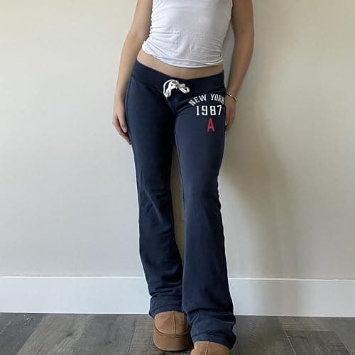 Bosloga Low Rise Sweatpants Women Casual Drawstring Track Pants Y2K Baggy Wide Leg Streetwear Drawstring Sweatpants thumbnail 2