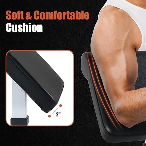 BBBuy Adjustable Arm Preacher Curl Bench Bicep Strengh Bench Seated Strenghthen Training Isolated Barbell Dumbell Biceps Station for Home Gym thumbnail 6