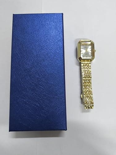 Lancardo Elegant Rectangular Womens Watch: Gold Silver Tone Stainless Steel Easy-Read Roman Numerals Quartz Dainty Wristwatch Perfect for Birthday thumbnail 15
