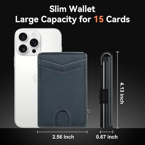 furid Smart Wallet For Men Slim Minimalist: Metal Pop Up Wallet Card Holder - Rfid Blocking Wallet Gift For Male Husband thumbnail 4