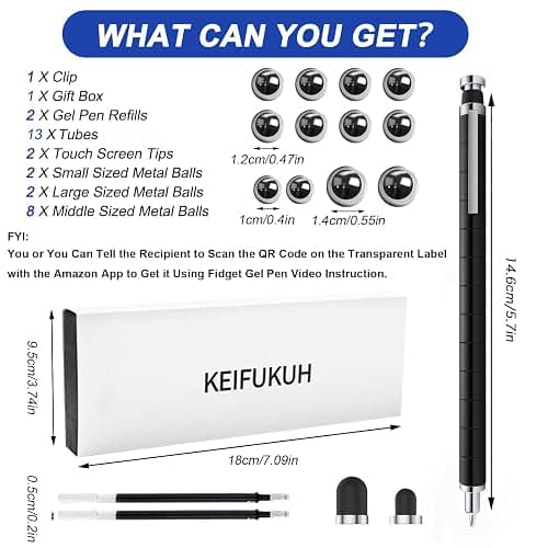 Fun Men Gifts Fidget Gel Pens - Unique Birthday Gift for Mens, Novelty Christmas Stocking Stuffers Easter Anniversary Valentines Day White Elephant Present Ideas Gadget, Cool Secret Santa Gift for Him thumbnail 3
