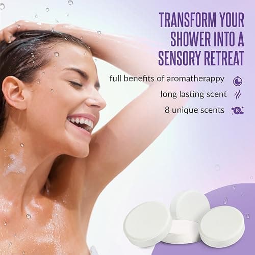 GOSSBY Shower Steamers Aromatherapy (8 Pcs) - Mothers Day Gift for Mom - Birthday, Stress Relief Gift for Women Wife Teen Girl - Basket Stuffers - Natural Essential Oils, Self Care Relaxation Home Spa thumbnail 6