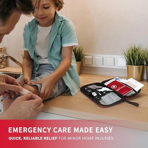 @AL21 All-Purpose First Aid Kit 184 Pieces, Emergency Kit for Home, Travel, Car, Business, Worksite and Office, Portable Emergency Supplies for Minor Cuts, Scraps, Sprains & Burns thumbnail 3