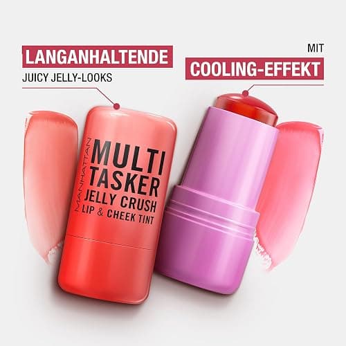 MANHATTAN Multi-Tasker Jelly Crush Blush and Lip Stain, feuchtigkeitsspendender Blush und Lip Stain mit Himbeerduft leichte Formel, Fb. 200 Pink Sublime, 8,5 g thumbnail 8