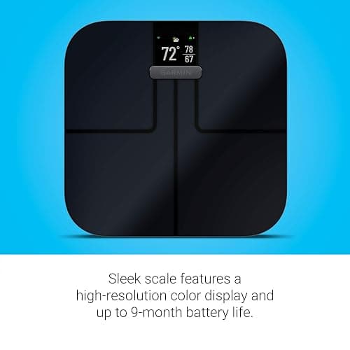 Garmin Index S2, Smart Scale with Wireless Connectivity, Measure Body Fat, Muscle, Bone Mass, Body Water% and More, Black (010-02294-02) thumbnail 5