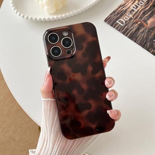 Huahuacase Compatible with for iPhone 14 Pro Max Case, Tortoise Shell Chic Amber Brown Print Leopard, Classic Soft TPU Protective Shockproof Case for iPhone 14 Pro Max 6.7 ''Color2 thumbnail 3