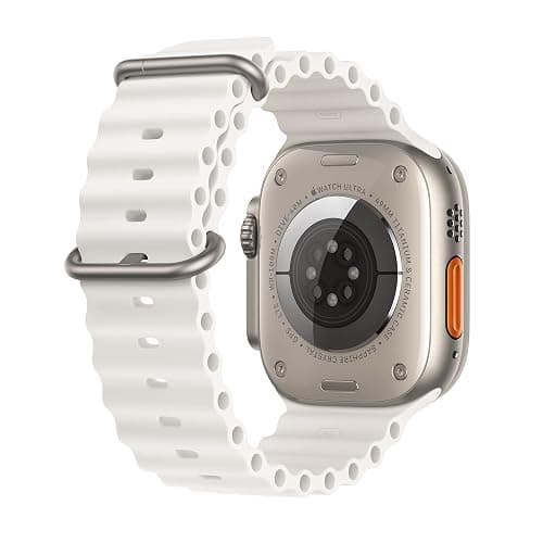 Apple Watch Ultra [GPS + Cellular 49mm] Titanium Case with White Ocean Band, One Size (Renewed) thumbnail 3