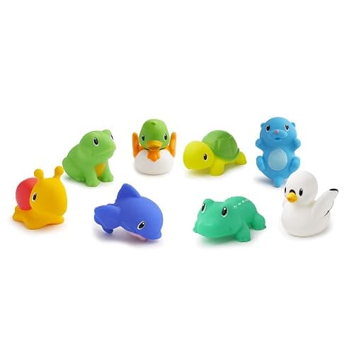 Munchkin Baby Bath Toy Squirts for Babies and Toddlers 9 Months and Up, Lake Animal Squirters, 8 Pack thumbnail 3