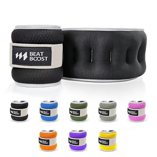 BeatBoost Ankle Wrist Weights for Women Men A Pair of 1 2 3 4 6 8 10 Lbs Arm Leg Weight Set with Adjustable Straps for Walking Pilates Exercise Workout Gym Aerobics - Image 1