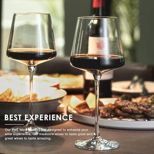 coccot Wine Glasses Set of 6,Crystal White Wine Glasses,Red Wine Glass Set, Wine Glasses Long stem,Clear Lead-Free Premium Blown Glassware (18.5oz,6 pack) thumbnail 3