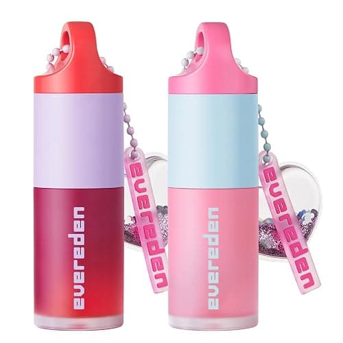Evereden Kids Tinted Non Toxic Lip Gloss Kit: Ruby Red & Sakura Pink - Non Toxic Makeup Kit for Girls - Vegan Makeup for Kids - Hydrating Lip Gloss with Sunflower, Avocado & Grapeseed Oils - Image 1