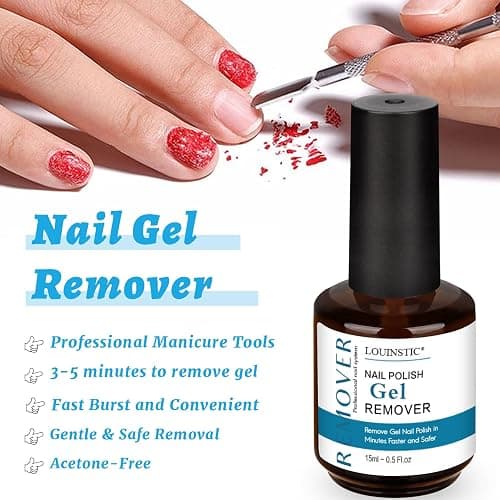 LOUINSTIC Gel Polish Remover: Professional Gel Nail Polish Remover for Nails, 3-5 Minutes Easy Quick Gel Nail Remover thumbnail 3