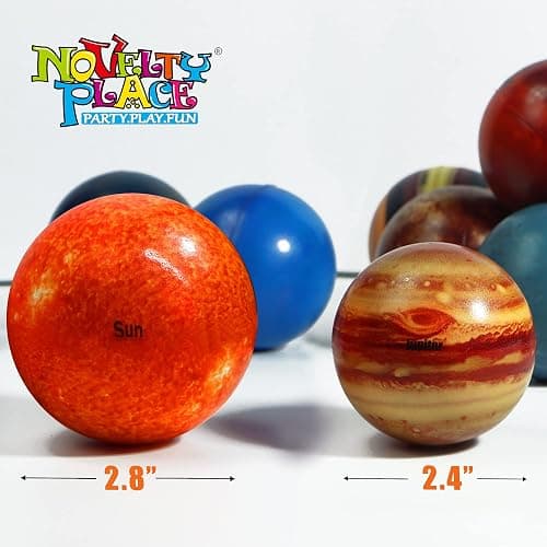 Novelty Place Solar System Stress Balls - 10 Pcs Anti-Stress Planetary Balls for Kids – Relaxation Gadgets, Fidget Toys, Astronomy Gifts, Space Theme Party Favor, Carnival Prizes thumbnail 3