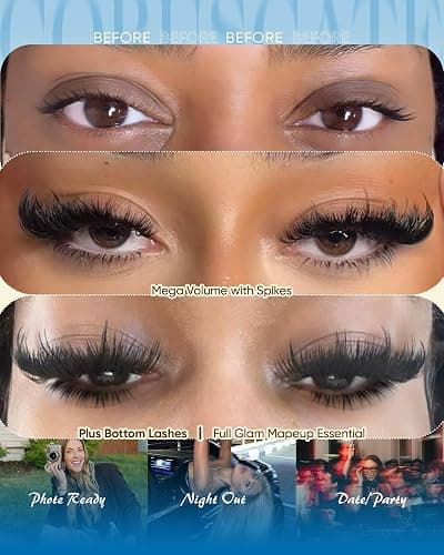CORUSCATE Lash Clusters Dramatic Cluster Eyelash Extensions Spikes Lashes Cluster with Bottom Lashes Mink Strip Individual Lashes Mega Spikes Full Eyelash Clusters Pre Mapped Cat Eye Lash Extension thumbnail 8