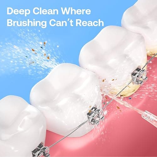 Bitvae Water Dental Flosser for Teeth, Cordless Water Teeth Cleaner Picks, 3 Modes 5 Intensities, IPX7 Waterproof, Rechargeable Water Dental Picks for Cleaning - Black thumbnail 3