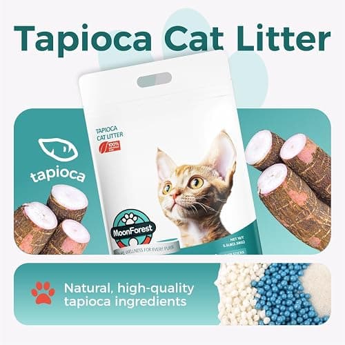 MOONFOREST Tapioca Cat Litter, Cassava Cat Litter Odor Control Dust-Free Clumping Litter thumbnail 2