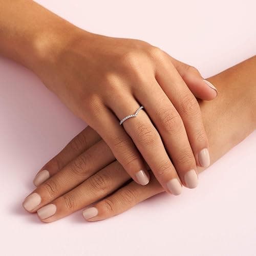 PANDORA Sparkling Wishbone Ring - Stackable Rose Gold Ring for Women - Gift for Her - With Gift Box thumbnail 6