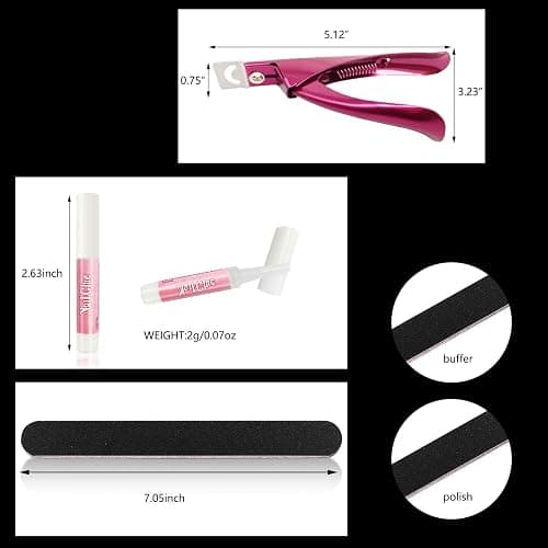 16 Pcs Nail Glues Set,10 PCS Nail Glue for Acrylic Nails,Adhesive Super Bond for Fake Nails,1 Nail Clipper Cutter for Fake Nails,5 Double Sided Emery Nail Files,Nails Manicure Salon Nail Art DIY thumbnail 2
