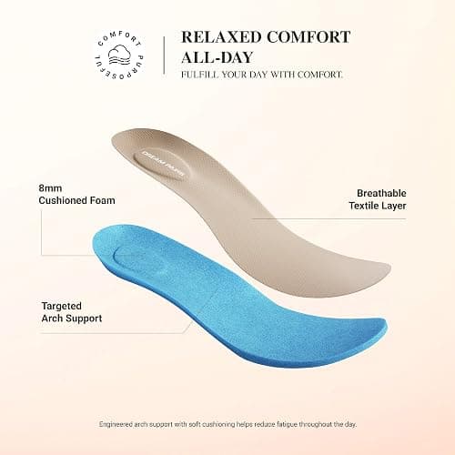 DREAM PAIRS Womens Ballet Wide Toe Arch Support Knit Flats | Foldable, Easy to be Tucked, Non-slip, Breathable Comfort Barefoot Flats Shoes thumbnail 5
