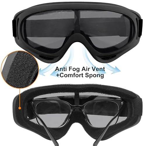 VPZENAR Airsoft Helmet,Black Tactical Helmet,Airsoft Mask Mesh,Elastic Balaclava Mask, Anti Fog Airsoft Goggles, Tactical Full Face Protection, Airsoft Accessories,Military Gear thumbnail 4