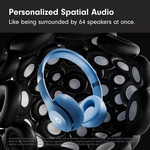 Beats Solo 4 - Wireless Bluetooth On-Ear Headphones, Slate Blue (Renewed Premium) thumbnail 2