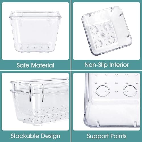 WOWBOX 25 PCS Clear Plastic Drawer Organizer Set, 4 Sizes Desk Drawer Divider Organizers and Storage Bins for Makeup, Jewelry, Gadgets for Kitchen, Bedroom, Bathroom, Office thumbnail 4