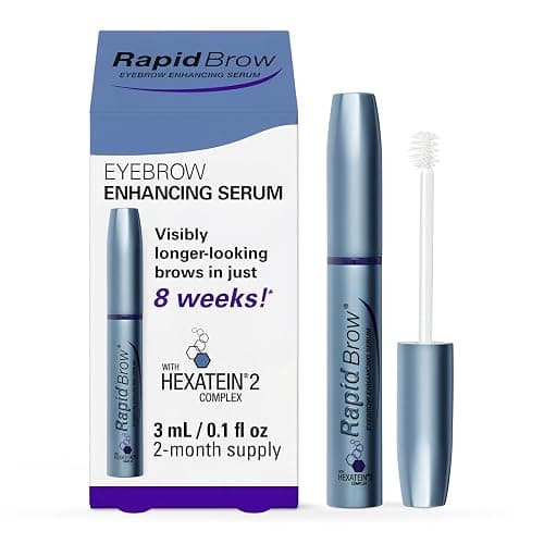 rapidBrow Eyebrow Enhancing Serum 3 mL - Hydrating Hair Serum for Visibly Thicker-Looking Brows with Hexatein 2 Complex - Image 1