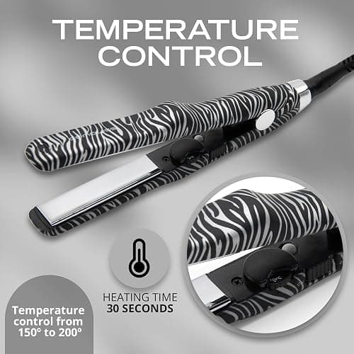 CORIOLISS C Trip Mini | Hair Straighteners for Women | Titanium| Flat Iron | Professional with Temperature Control (Zebra Silver) thumbnail 3