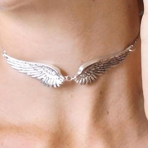 Unified Jewellery Silver Plated Angel Wings Necklace For Women, Double Wing Pendant, Adjustable Chain, Fashion Jewellery B44 thumbnail 5