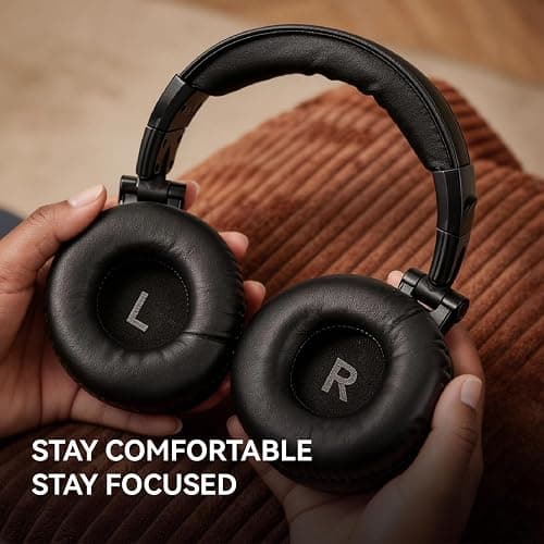 OneOdio Wired Over Ear Headphones Hi-Res Studio Monitor & Mixing DJ Stereo Headsets with 50mm Drivers and 1/4 to 3.5mm Jack for AMP Computer Recording Podcast Keyboard Guitar Laptop - Black thumbnail 8