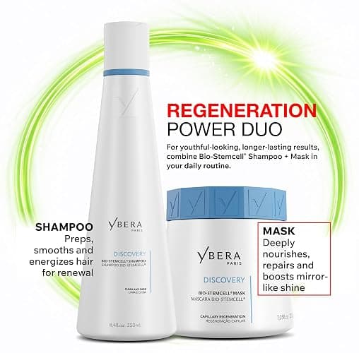 Ybera Discovery Bio-Stemcell® Hair Mask for Damaged & Dry Hair, Deep Conditioning Treatment, Hydrating Repair Mask with Apple Stem Cell Technology, Shine & Frizz Control, 200g thumbnail 8