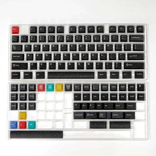 Sumgsn 114 Keys Doubleshot Translucent Keycaps, Glitter Neon keycaps, Cherry Profile Keycap Set for 60% 65% 75% Mechanical Keyboard Cherry Mx Switches thumbnail 5