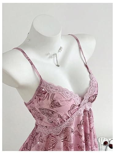 Verdusa Women's Y2K Lace Sequin Ruffle Peplum Babydoll Tops | Floral Print, Summer Outfits, Vacation Essentials, Peplum Tops, Cute Shirts, Going Out Tops thumbnail 4