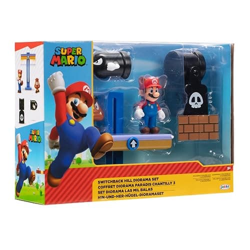 Super Mario Nintendo 2.5" Switchback Hill Diorama Set thumbnail 8