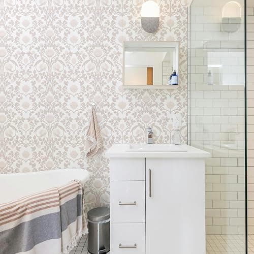 YXTII 17.3"×78.7" Pink Peel and Stick Wallpaper, Floral Wallpaper for Bedroom Bathroom Self Adhesive Removable thumbnail 7