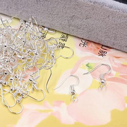 600Pcs Hypoallergenic Earring Hooks, Silver Earring Making Kit, Supplies with Earring Backs and Jump Rings for Jewelry Making (Silver) thumbnail 6