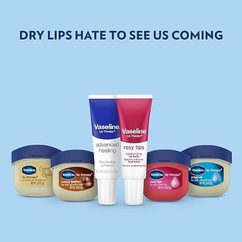 Vaseline Lip Therapy Variety 3-Pack – Crème Brûlée, Rosy Lips, Cocoa Butter Mini Lip Balms for Soft, Glowing, and Deliciously Kissable Lips, 0.25 Oz Ea thumbnail 10