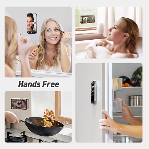 Magnetic Suction Phone Mount for MagSafe Case,Silicone Sticky Phone Grip Holder for iPhone,Removable Hands-Free Selfie/Video for TikTok & Instagram Influencer/Creator (Blue) thumbnail 5