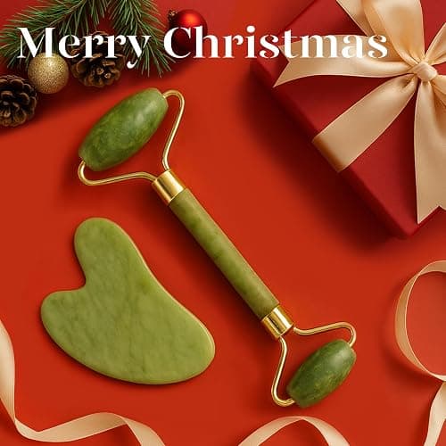BAIMEI IcyMe Gua Sha & Jade Roller Facial Tools Face Roller and Gua Sha Set for Puffiness and Redness Reducing Skin Care Routine, Self Care Gift for Men Women - Green thumbnail 2