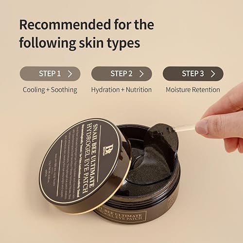 BENTON Snail Bee Ultimate Hydrogel Eye Patch (60pcs) - Hydrating | Snail Mucin | Reusable & Cooling Eye Patches thumbnail 6