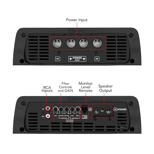 Taramps The Big Boss 5 Bass Black Monoblock RGB Effects 0.5~2 Ohms 5000 Watts Rms Multi-Impedance Digital Amplifier Car Audio System, LED Monitor Indicator, Class D, Crossover, 5k amp, Great for Subs thumbnail 8