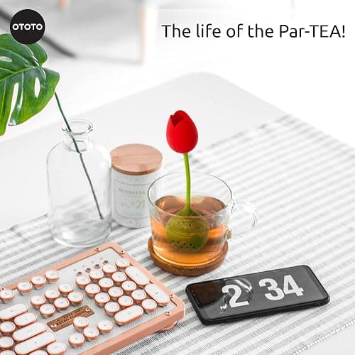 Cute Tea Infuser by OTOTO - Loose Leaf Tea Steeper, Tea Accessories, Tea Diffusers, Tea Infuser for Loose Leaf Tea, Tea Strainers, Cute Gifts, Tea Gift Set, Kitchen Gifts, Cooking Gadgets thumbnail 2