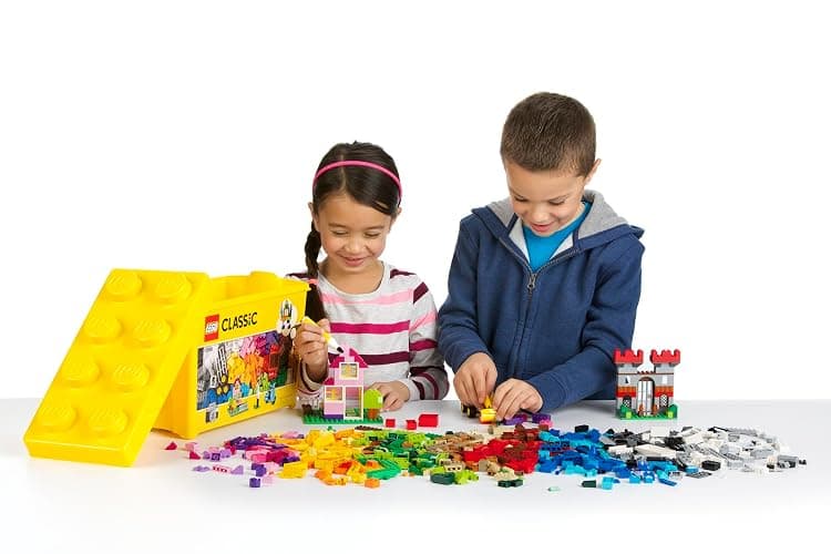 LEGO Classic Large Creative Brick Box 10698 Building Toy Set, Toy Storage Solution for Home or Classrooms, Interactive Building Toy for Kids, Boys, and Girls thumbnail 2