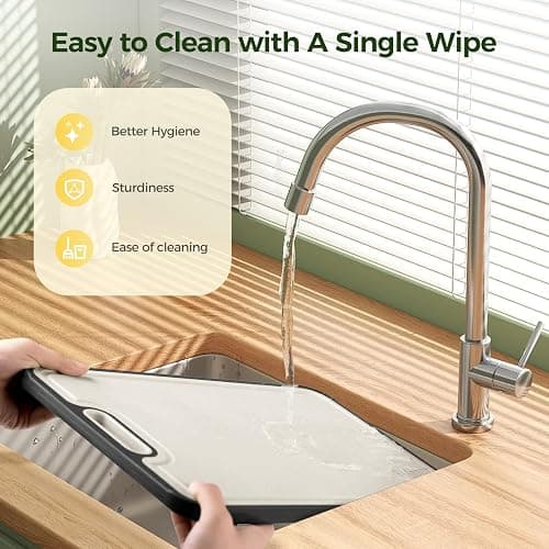 Titanium Cutting Board for Kitchen, Cutting Board Double Sided Food Grade, Pure Titanium/PP, Easy to Clean Large Size 16”×11” thumbnail 7