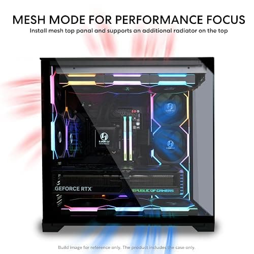 Lian Li O11 Vision Compact Black-Steel-Tempered Glass ATX Mid Tower Computer Case-Back Connect Support-O11VPX thumbnail 4