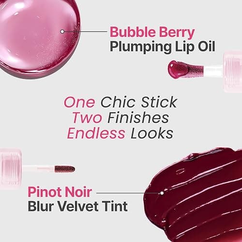 Epielle Herg Dual Lip Tint & Oil Pinot Noir & Bubble Berry, Double-Ended 2-in-1 Korean Lip Tint & Lip Plumper, Long-Lasting, Stocking Stuffers, Thanksgiving Essentials thumbnail 2