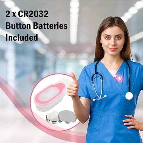 First Lifesaver LED Wearable Lights for Nurses with Hands-Free Magnetic Clip for Clothing and Scrubs, Soft White, Color, or Flashing Color Lighting, Strong Magnetic Grip (Red) thumbnail 6